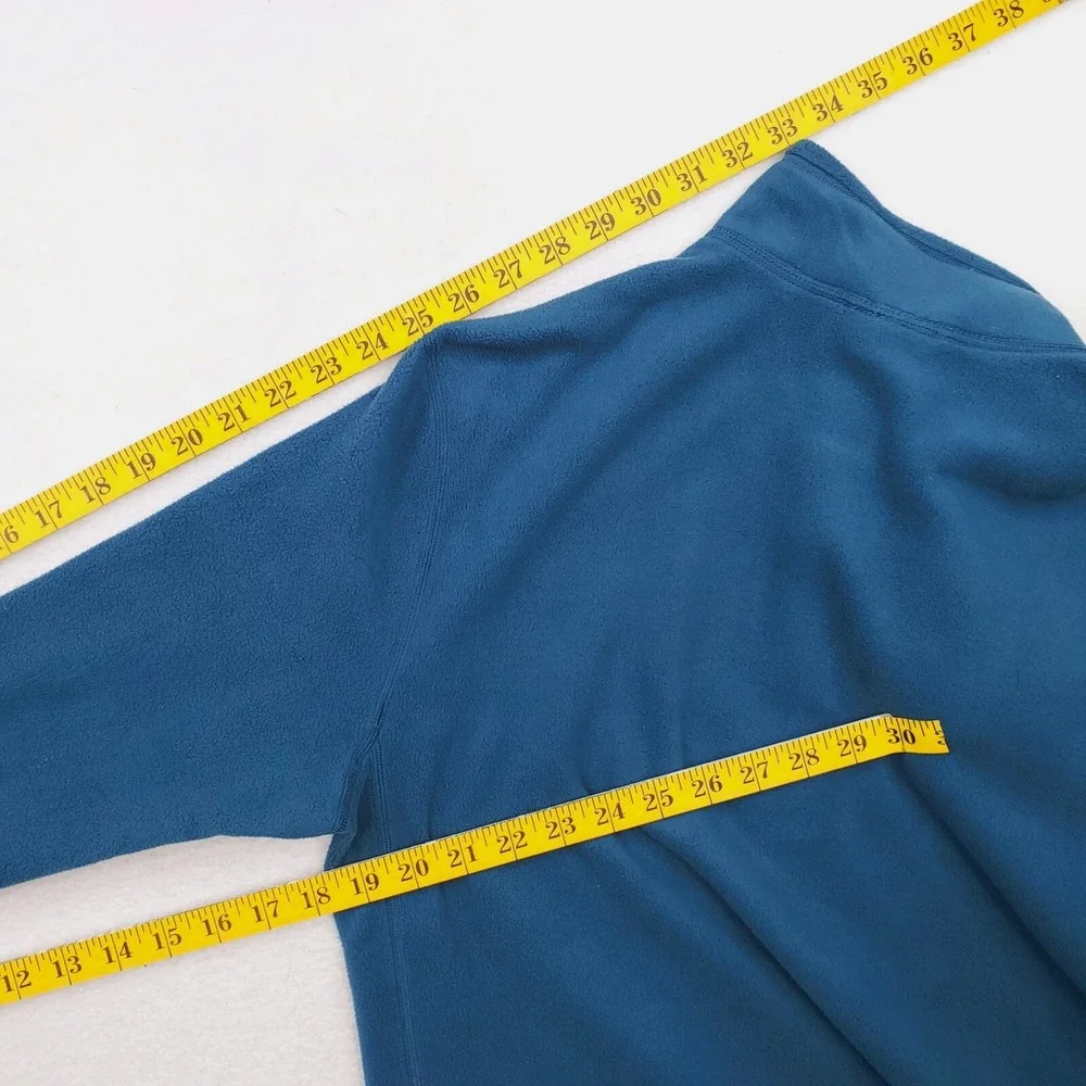North Face Jacket Mens Small Blue Fleece Pullover Half Zip Lightweight Outdoor